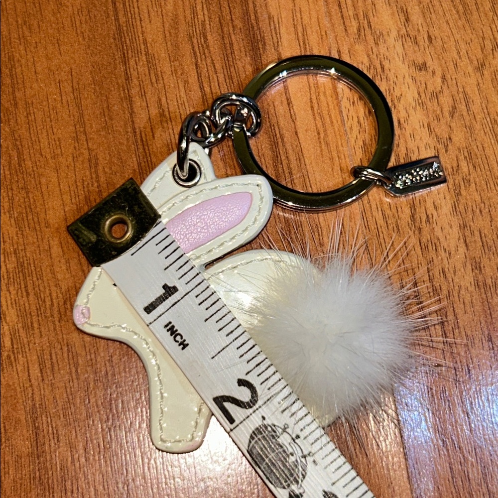 Coach Rabbit Mink Bunny Keychain - Picture 5 of 7